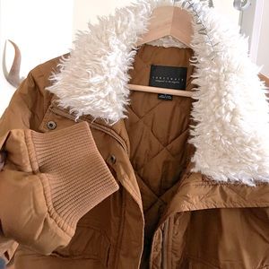 Sanctuary for Anthropologie bomber brown jacket M